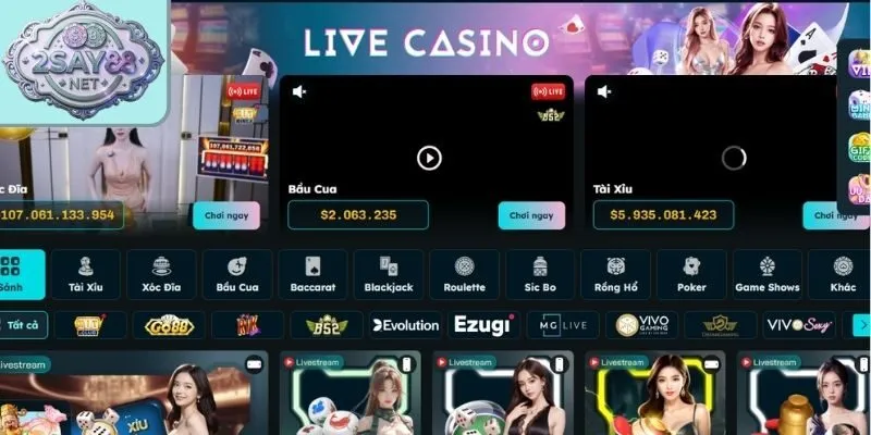 Casino là sảnh chơi đặc sắc nhất tại Say88