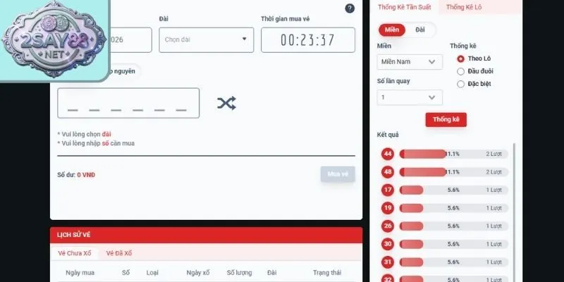 Sảnh chơi xổ số đẹp mắt và dễ đặt cược